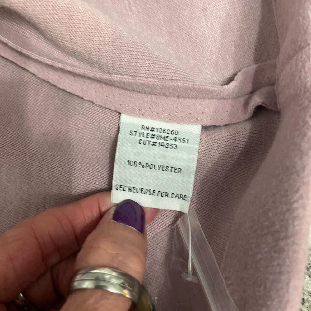 VELVET HEARTS Womens Lavender Oversized Peacoat Soft minimalist Boho Lagenlook M - Picture 6 of 16